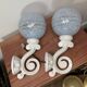 Pair of vintage pastel wall sconces