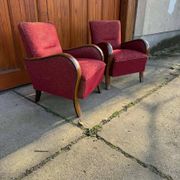 Hungarian Art Deco Armchairs, 1930s, Set of 2