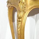 Table de milieu en bois doré, style Louis XV – fin XIXème