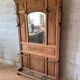 Art Deco coat rack in solid mahogany