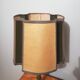 Vintage lamp with wove paper lampshade and velvet