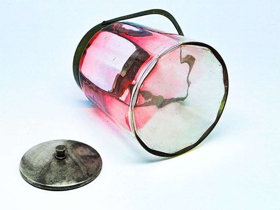 Art Nouveau tea box in glass, Germany, 1920s