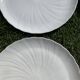 6 dessert plates in Godronnée porcelain from Limoges Bernardaud
