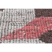1970s Vintage Turkish Oushak Handmade Wool Cotton Pink Runner Rug 89x279