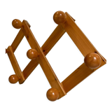 Pine accordion coat rack