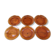 Set of 6 amber Duralex flat plates
