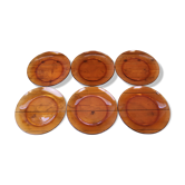 Lot de 6 assiettes plates ambrées Duralex