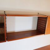 Modular String shelving system Nisse shelf Teak wall shelf 60s