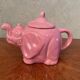Théière éléphant vintage rose