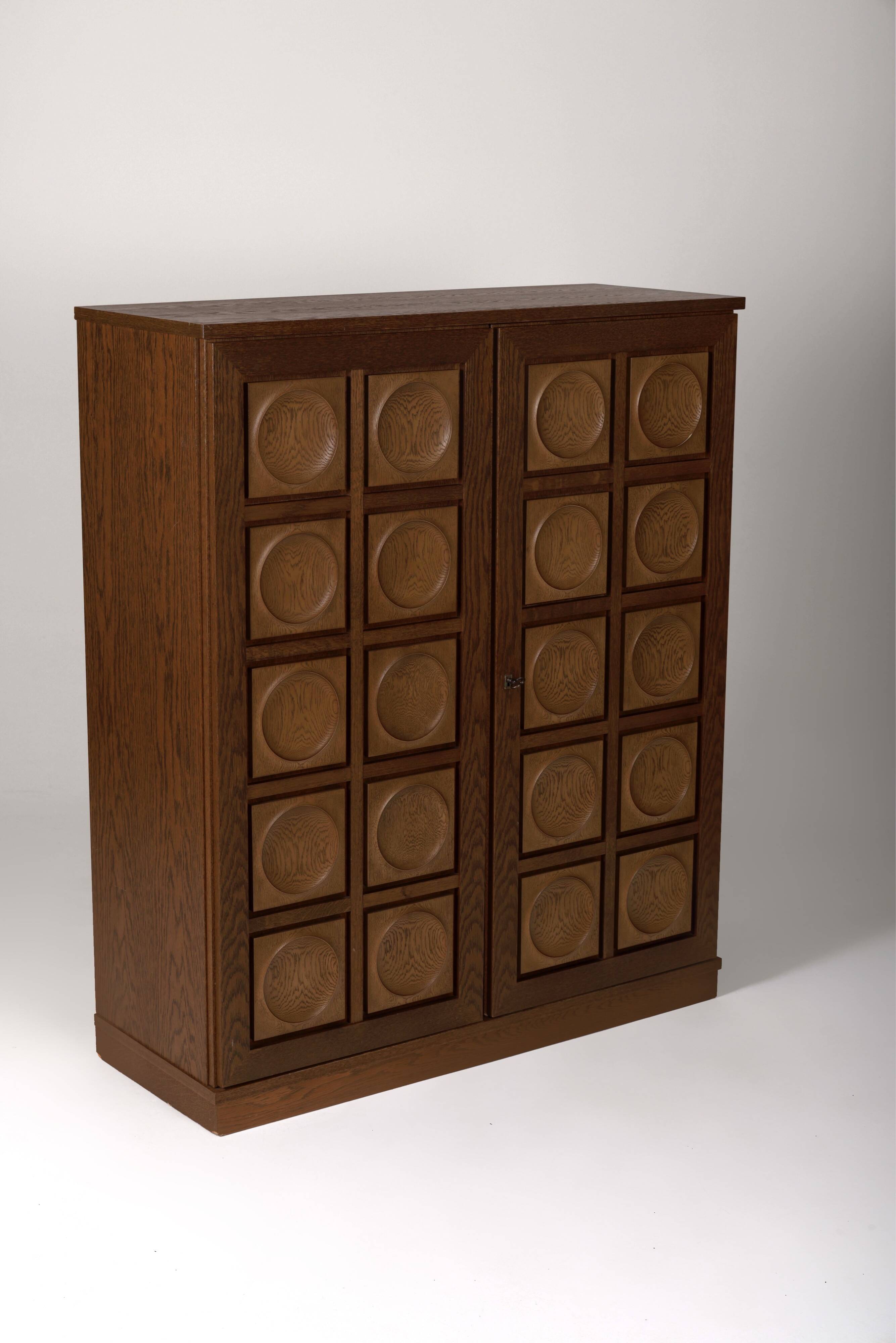 High oak sideboard by Gerhard Bartels, 1970s