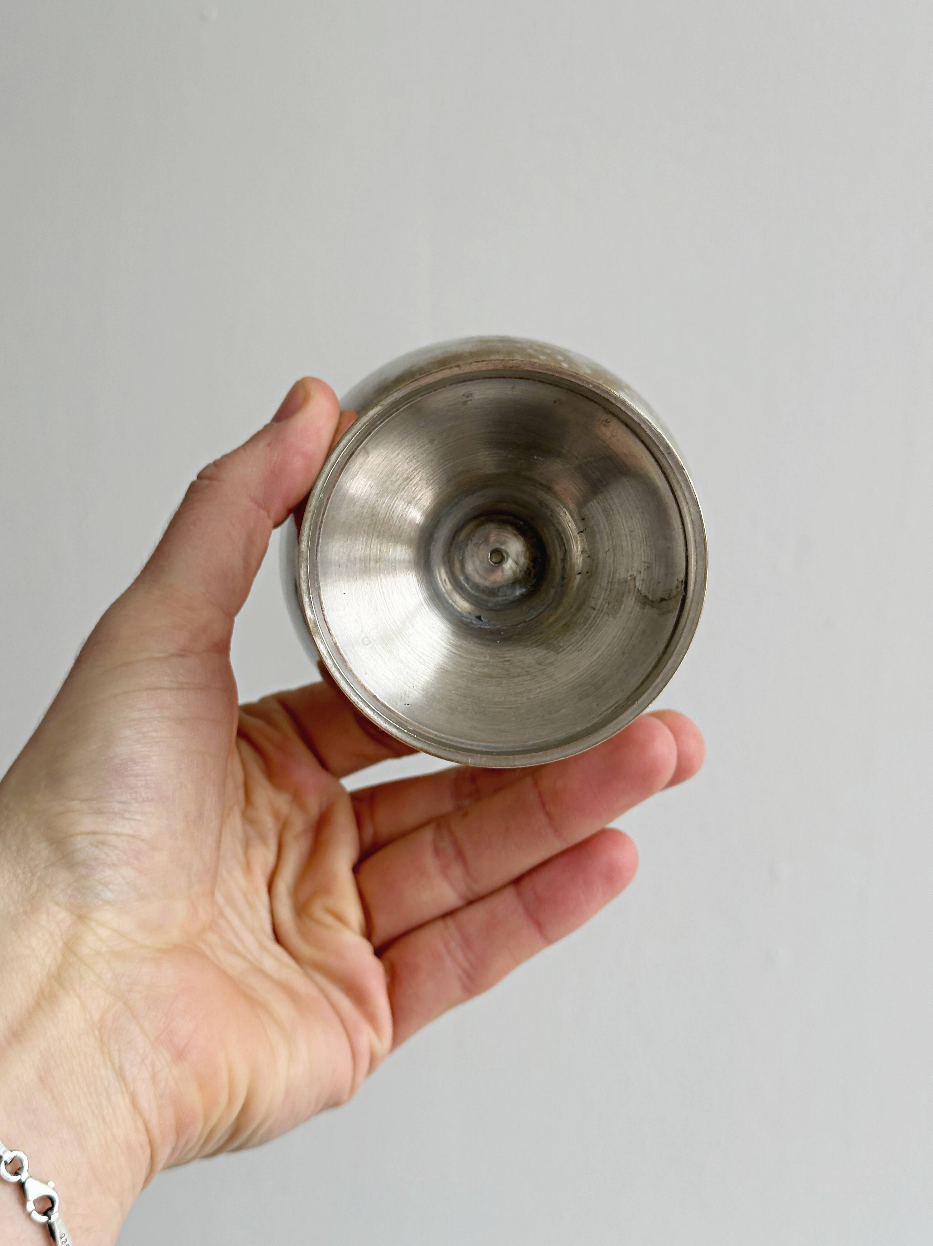 Set of 6 vintage metal dessert bowls