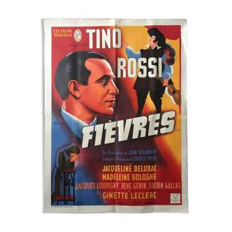 Affiche cinéma originale "Fievres" Tino Rossi