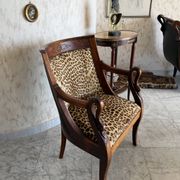 Empire/Consulate style swan neck armchair