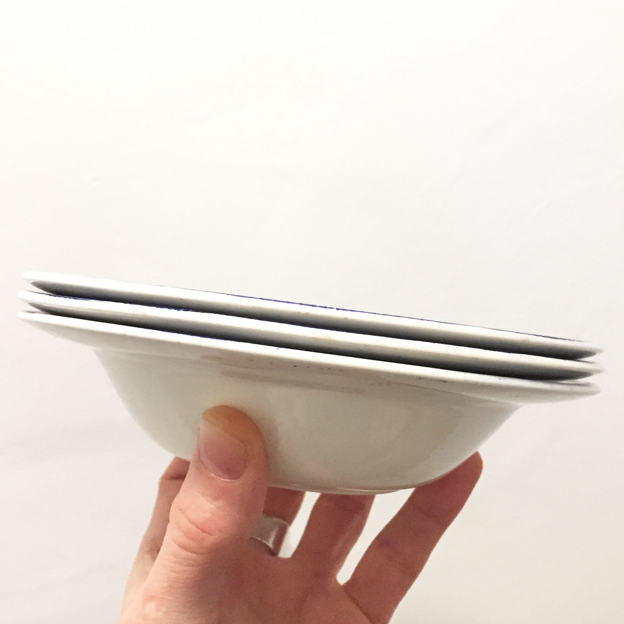 Set of 3 “Willow” cereal bowls from Woods & Sons England