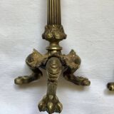 Old pair of bronze candlesticks