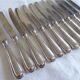 12 sfam dessert knives silver metal 21 cm