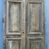 Paire de portes palières en chêne XIXème