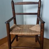 Children's straw armchair