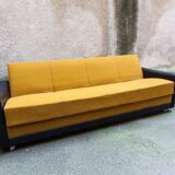 The 1970s gold and black Daybed couch