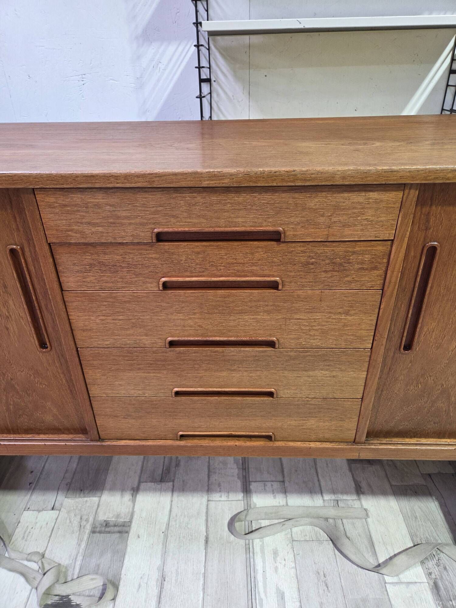 Scandinavian enfilade in teak by Nils Jonsson for Troeds, circa 1960.