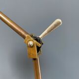 Industria Rotterdam clamp lamp made of brass and copper from the 1930s