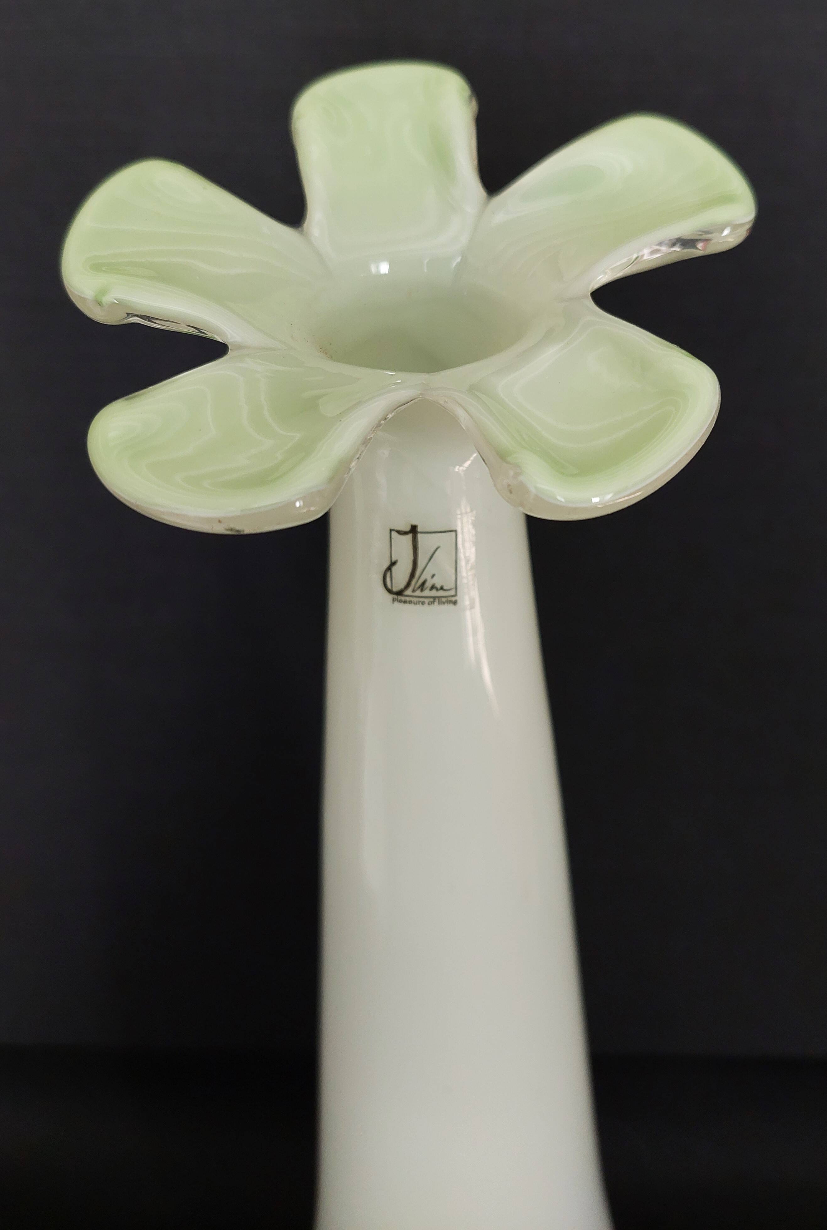 Vintage glass vase flower vase J-Line collection 35 cm