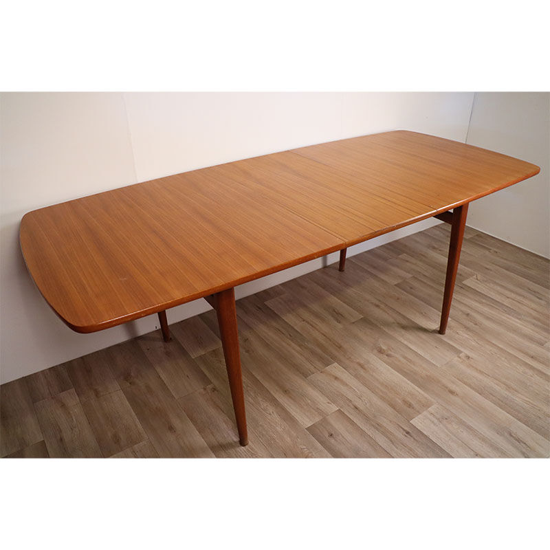Scandinavian expandable teak dining table circa 1960
