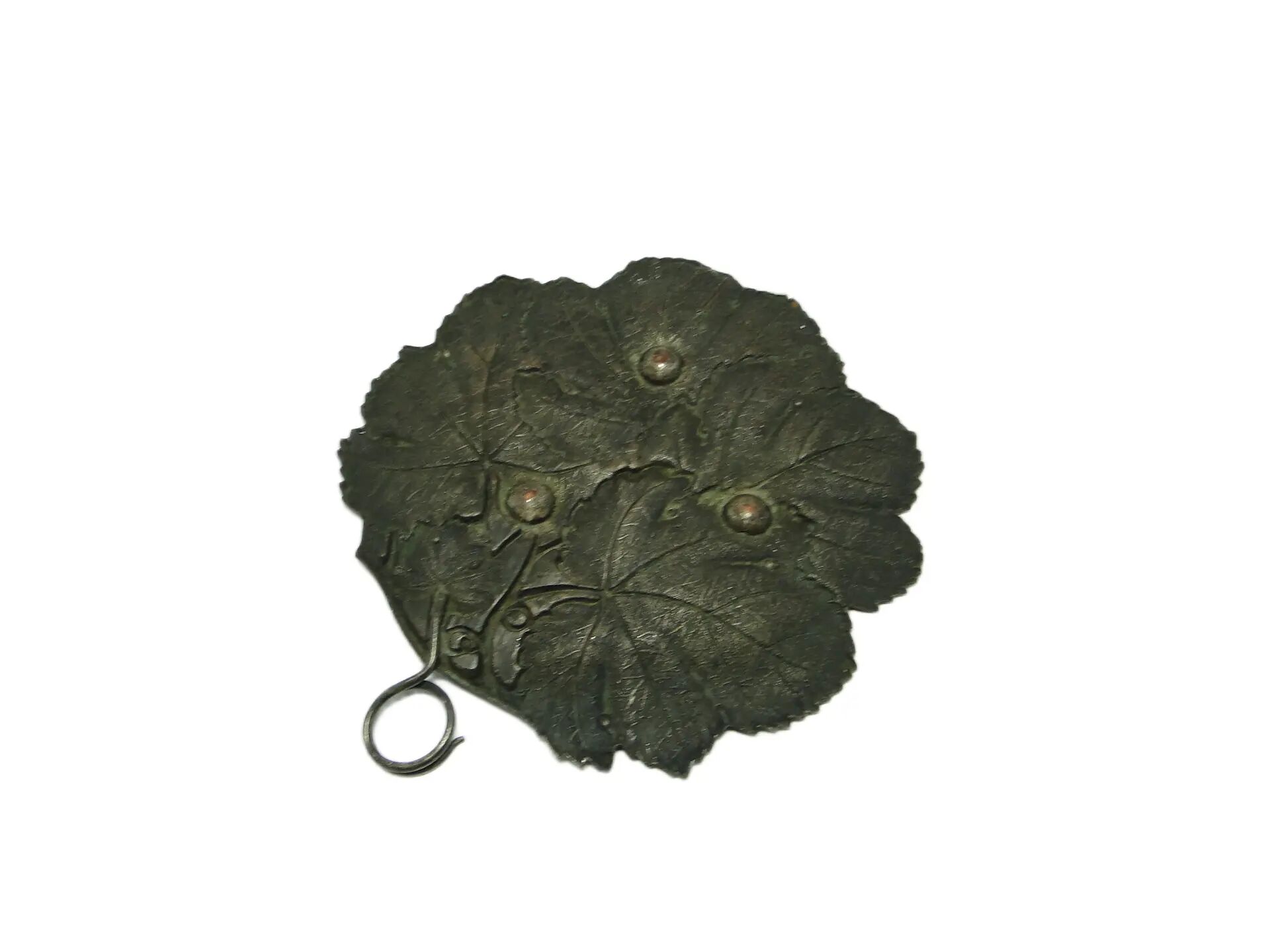 Art Nouveau platter, metal, Poland, 1950s.