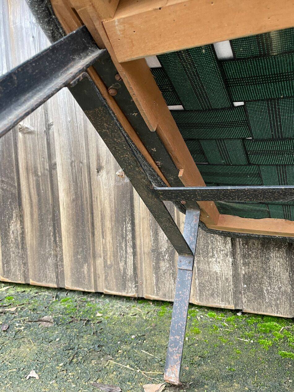 Armchair model 800, created and published by Steiner, around 1958.