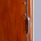 Turquoise Bauhaus three door wardrobe made in 1930s Czechia by Vichr a spol.