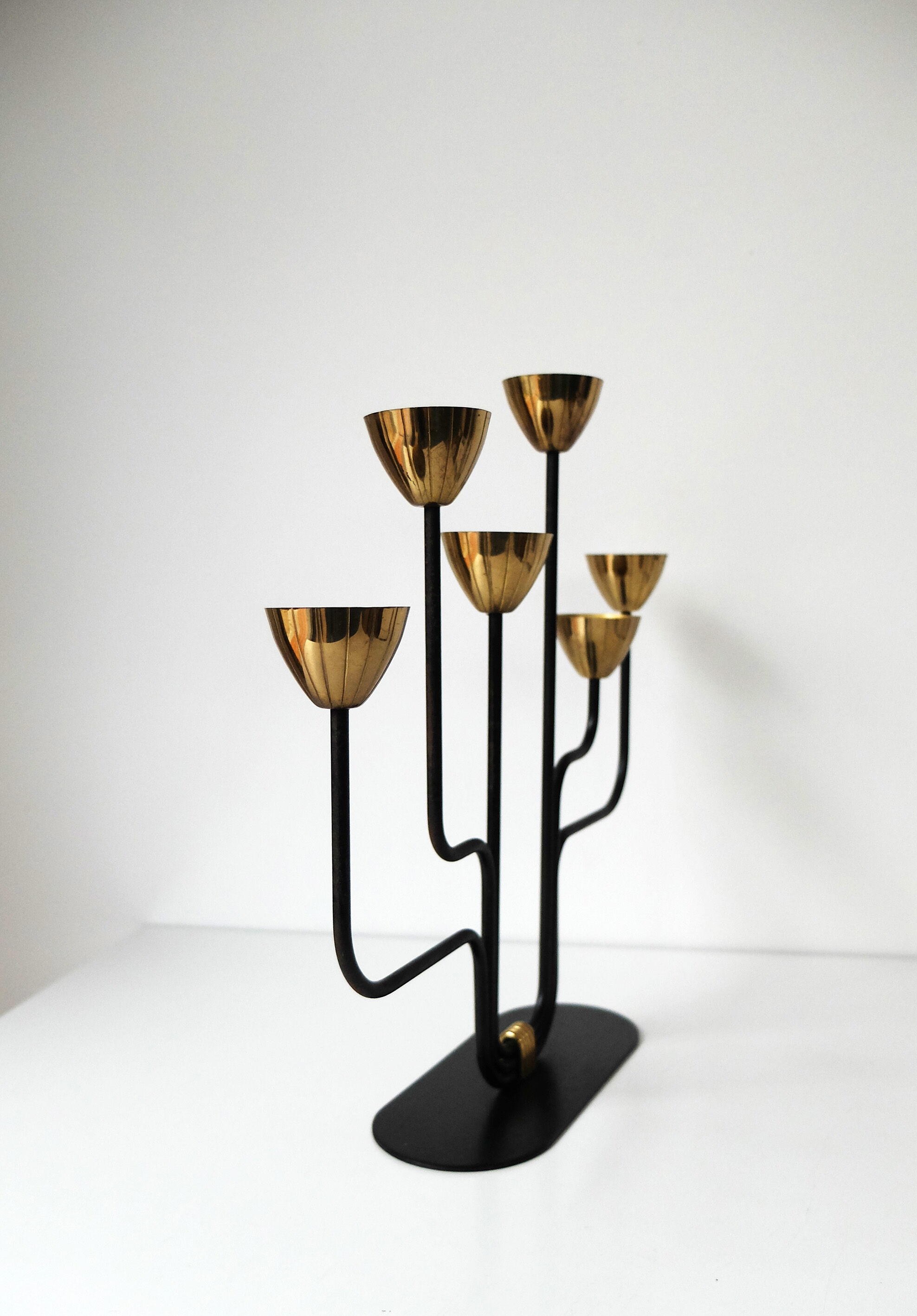 Vintage Scandinavian candlestick, Gunnar Ander for Ystad Metall, Sweden