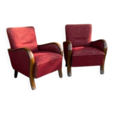 Hungarian Art Deco Armchairs, 1930s, Set of 2