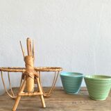 Rattan plant holder, small donkey shape
