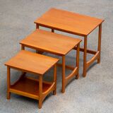 Scandinavian teak nesting coffee tables