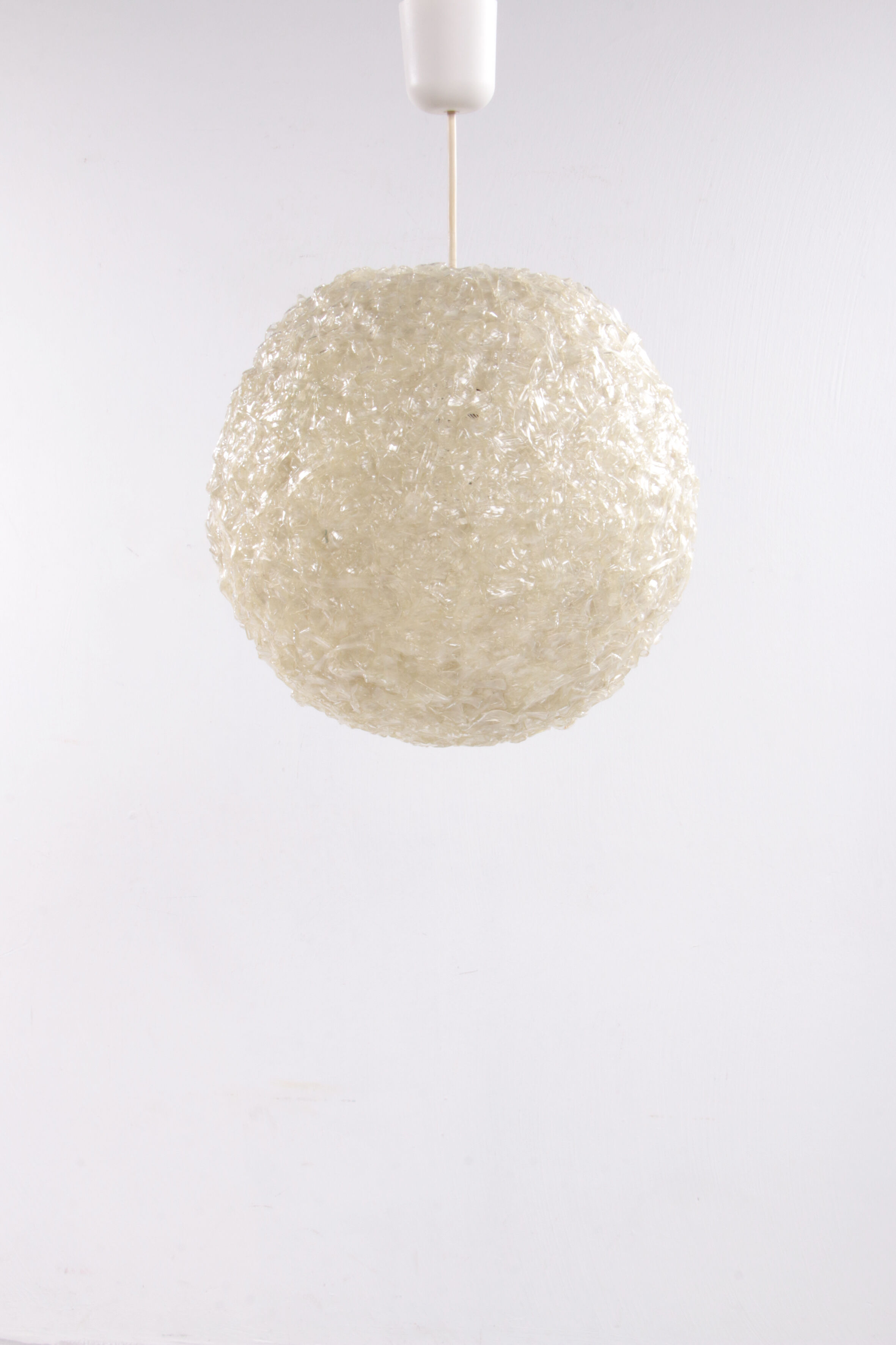 Vintage hanging lamp with coarse structure 1960 Germany