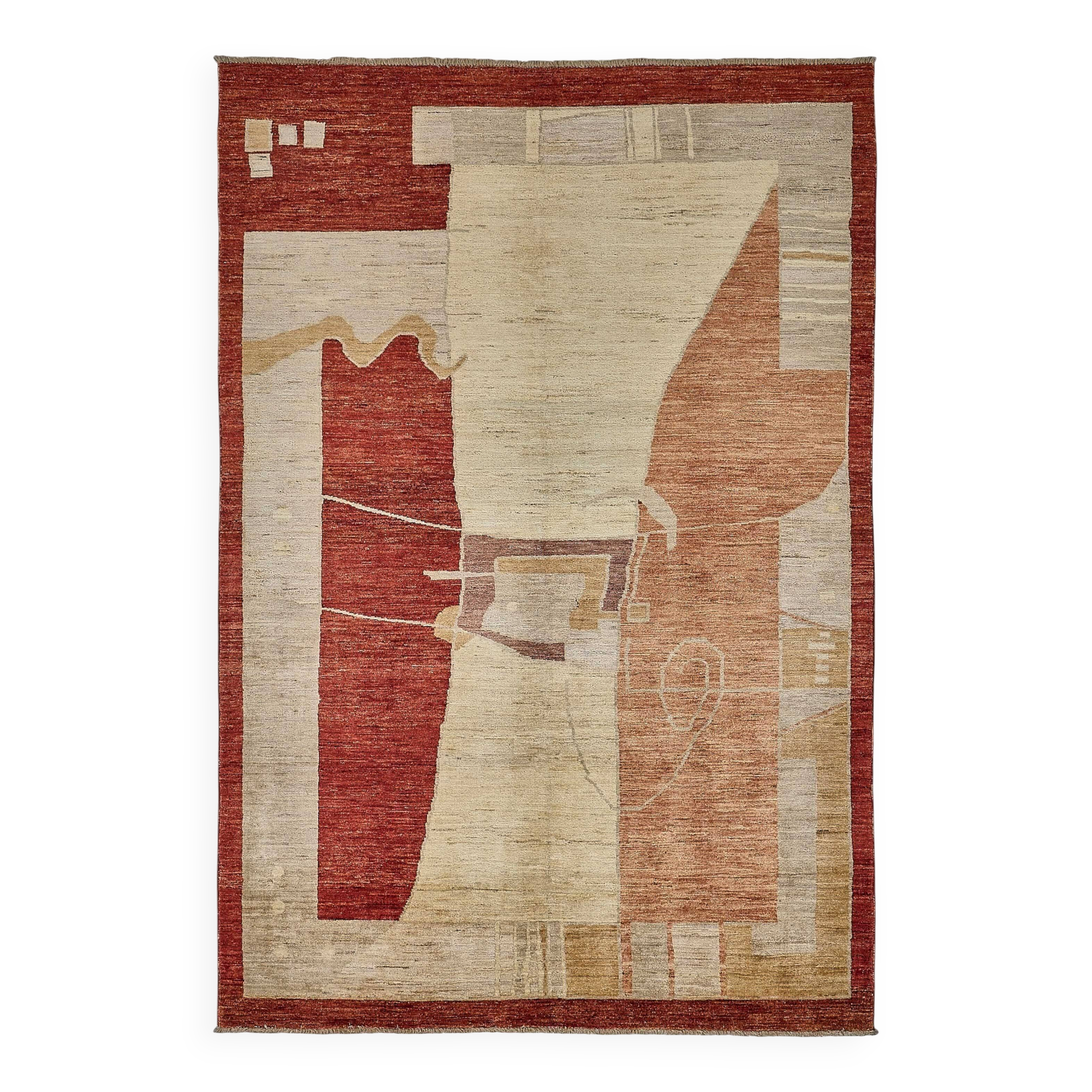 Turkish Handknotted Wool Oushak Rug 185 cm x 271 cm