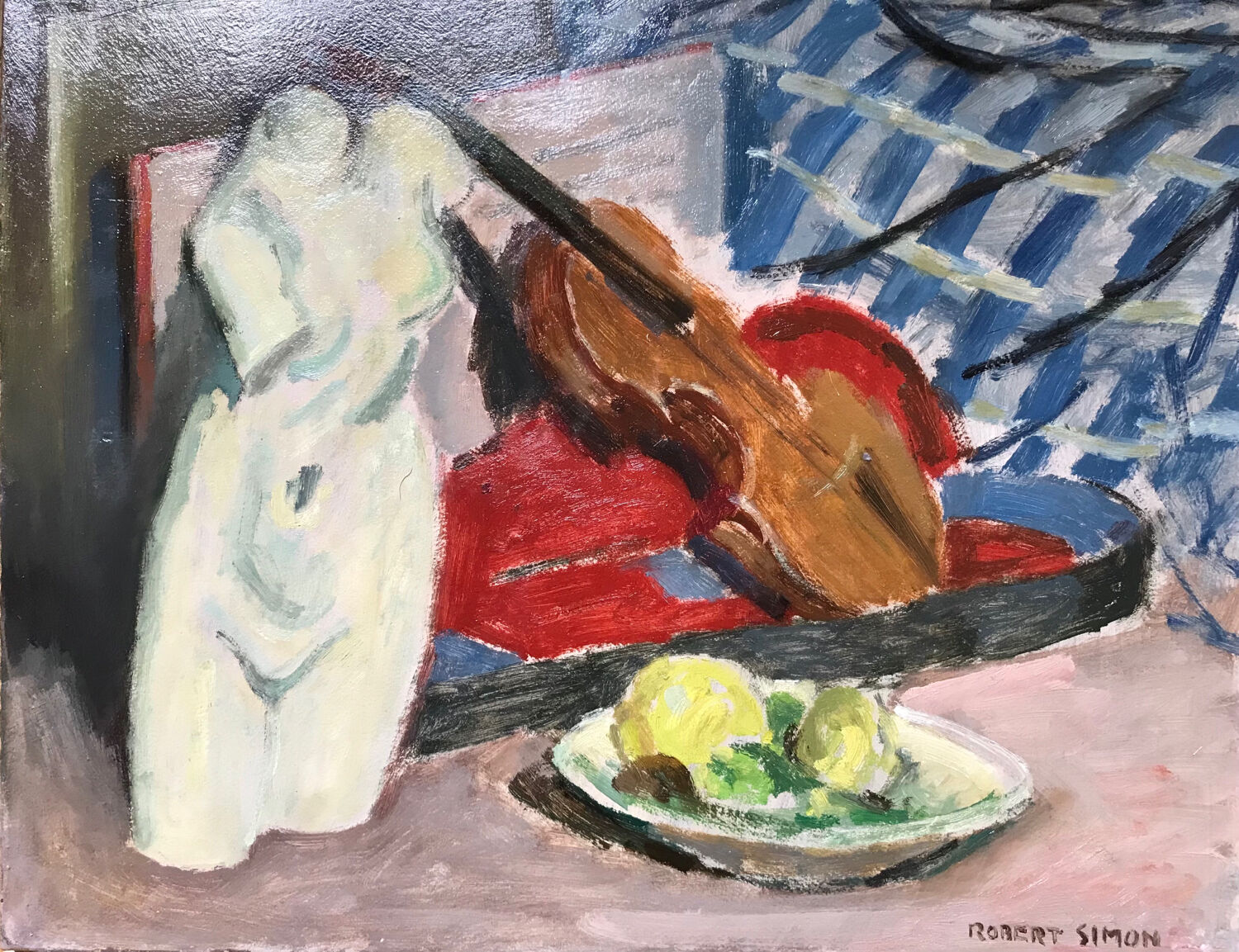 Oil on canvas by robert simon (1888-19