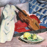 Oil on canvas by robert simon (1888-19