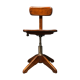 Brown beech wooden Albert Stoll atelier or desk chair from the 1920s