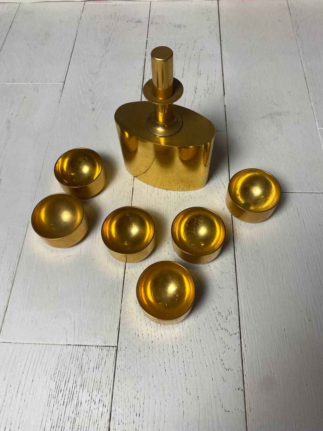 Pierre Forsell for skultuna. Sweden, 1970 gold-plated brass service