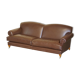 Contemporary Howard & Sons style grand sofa with brass casters.