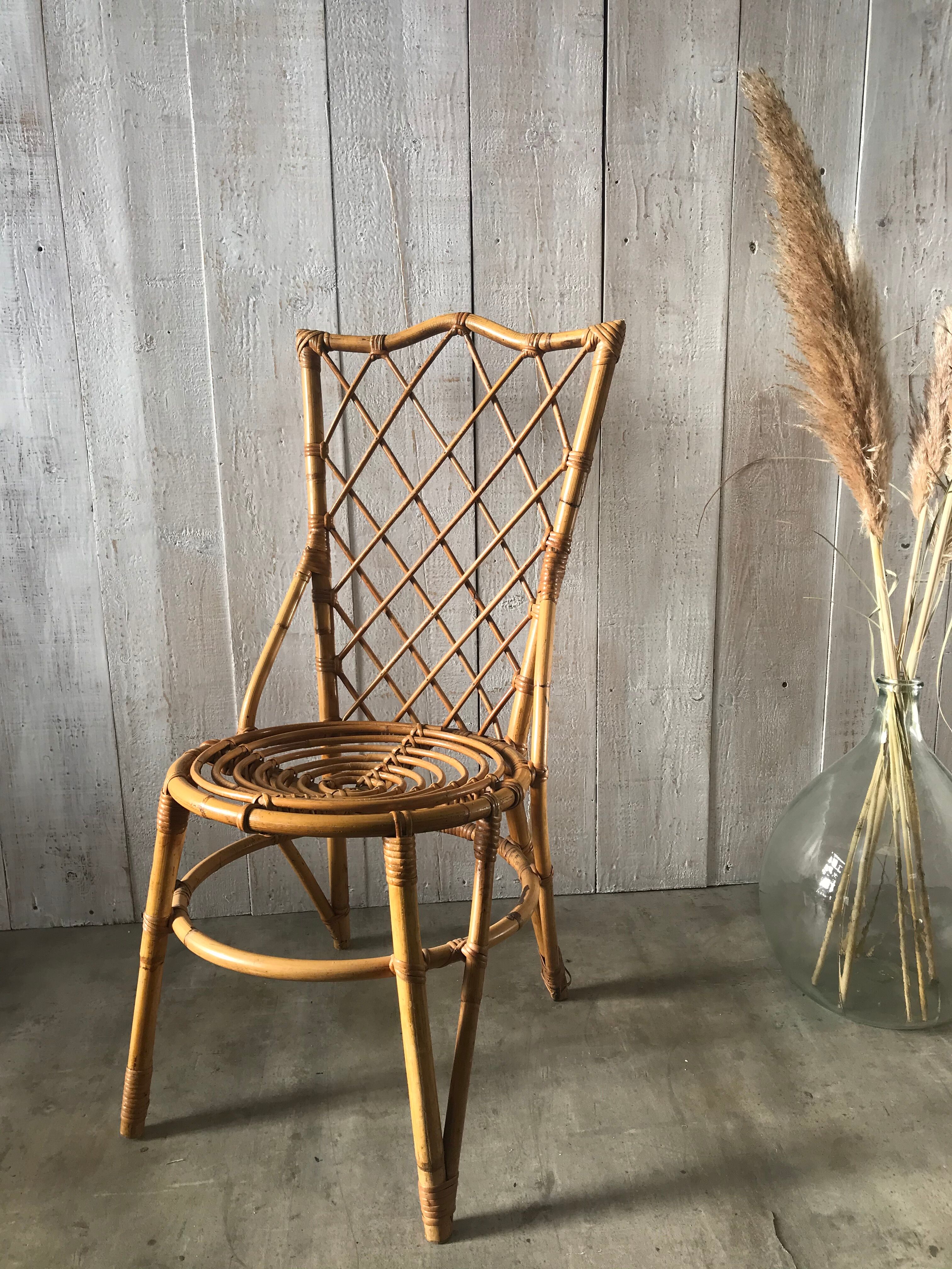Louis Sognot rattan chair