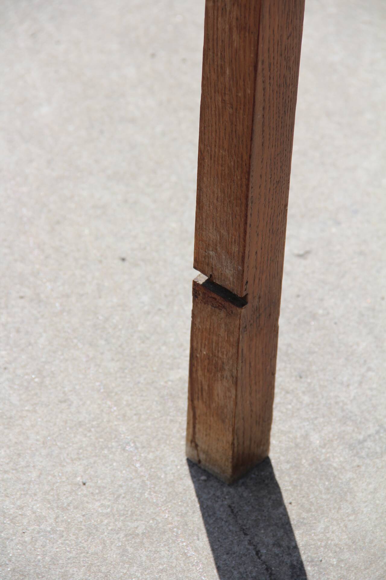 High side table in oak
