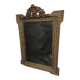 Large antique mirror Napoleon III style Louis XVI gilded stucco wood 19th century 120x85