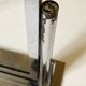 Duo of Art Deco photo frames in silver metal with beveled glass