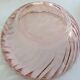 Lot of 4 pink glass cups