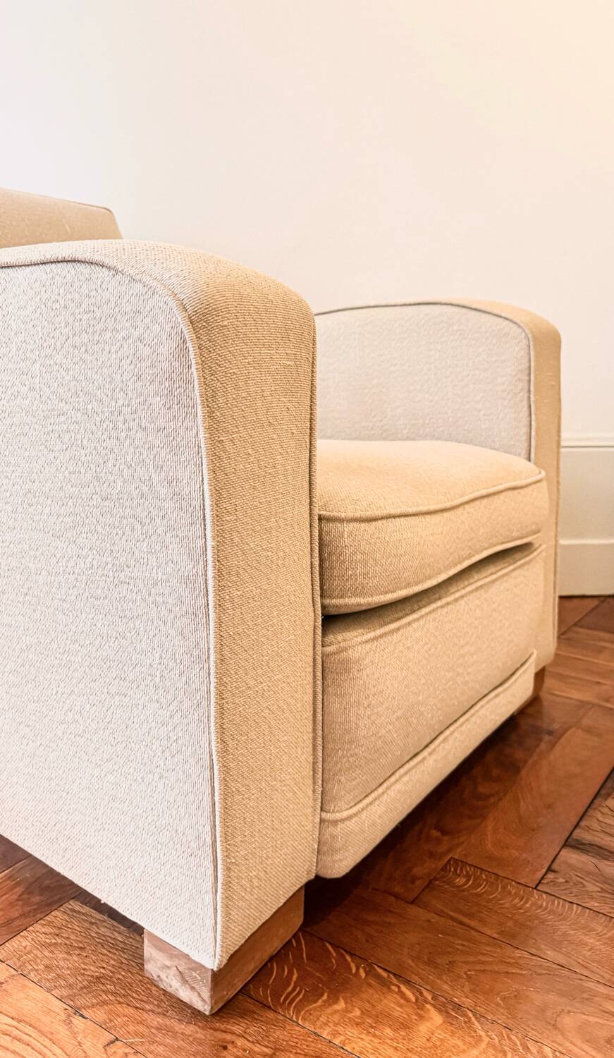 Attention to jacques adnet (1900-1984) - pair of club armchairs