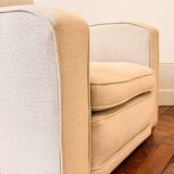 Attention to jacques adnet (1900-1984) - pair of club armchairs