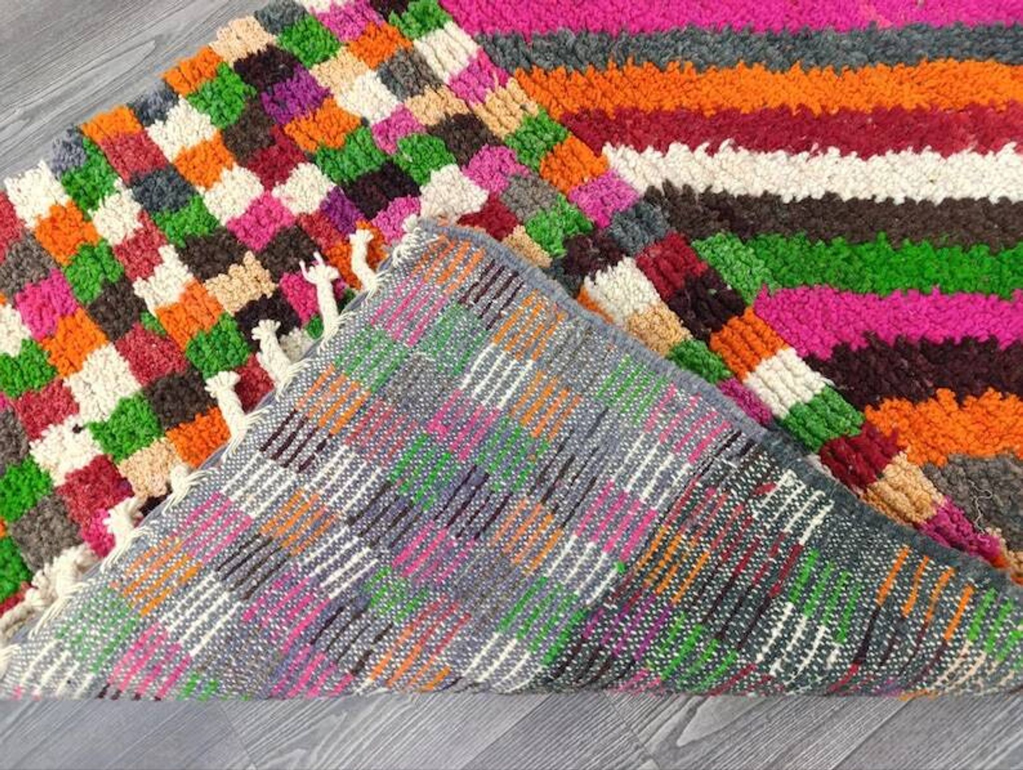 Tapis marocain multicolore fait main 200cmx300cm