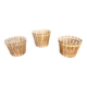 Série de 3 cache pots en bambou années 70